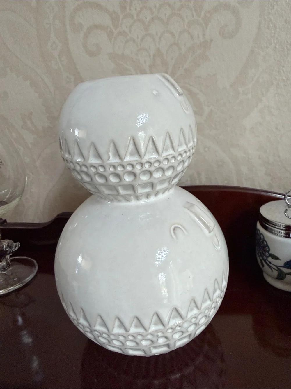 West Elm + Atelier Stella  double face white ceramic vase